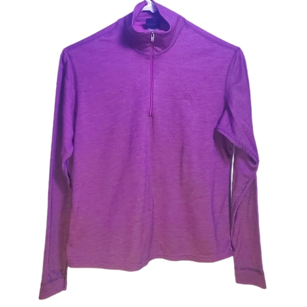 PATAGONIA Capilene 1/4 Zip Base Layer Pullover Long Sleeve Top Plum Women's SM
